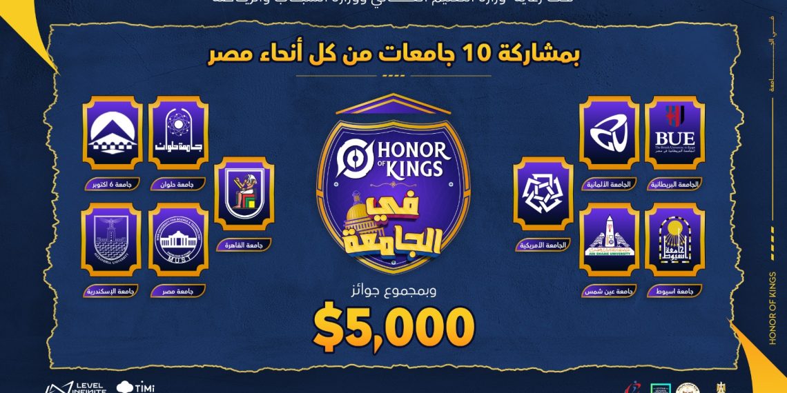 ٣٠ أكتوبر..Honor of Kings تطلق مبادرة لتحفيز طلاب الجامعات على ممارسة الرياضات الإلكترونية
