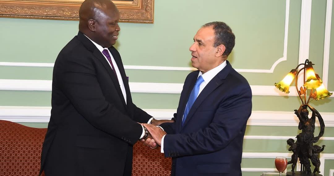 وزير الخارجية والهجرة يستقبل وزير التجارة والصناعة الجنوب سوداني