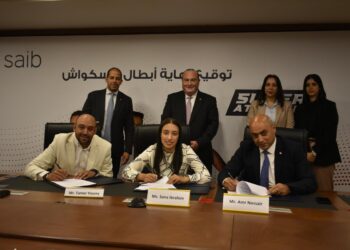 بنك saib يوقع عقد رعاية مع 3 أبطال من لاعبي منتخب مصر للإسكواش