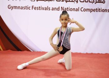فريده محمد سعدي تفوز ببطولة الجمهورية للجمباز تحت 8 سنوات