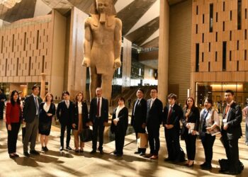 المتحف المصري الكبير يستقبل رئيس جمهورية جزر القمر ووزيرة التعليم والثقافة اليابانية