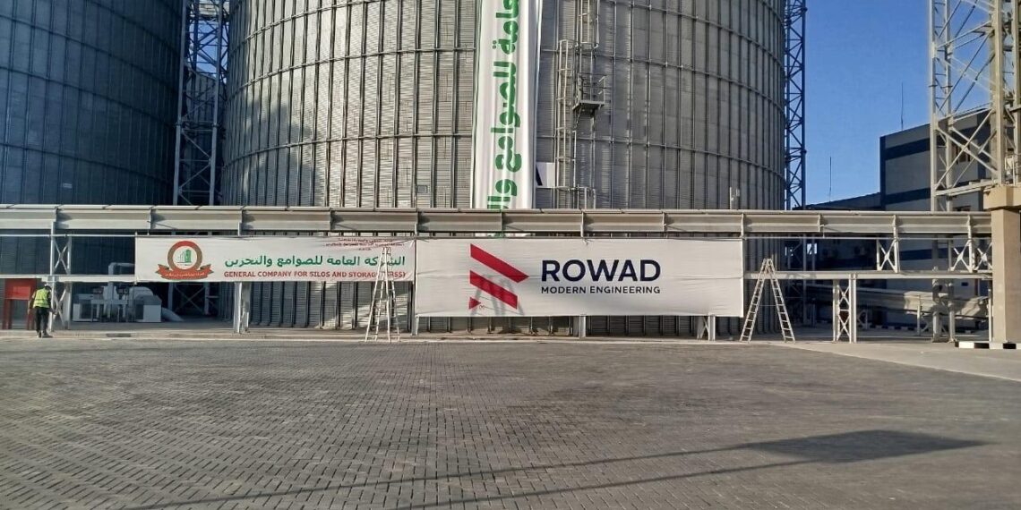 رواد للهندسة الحديثة تفتتح مشروع صوامع الحبوب في ميناء غرب بورسعيد بسعة 100 ألف طن