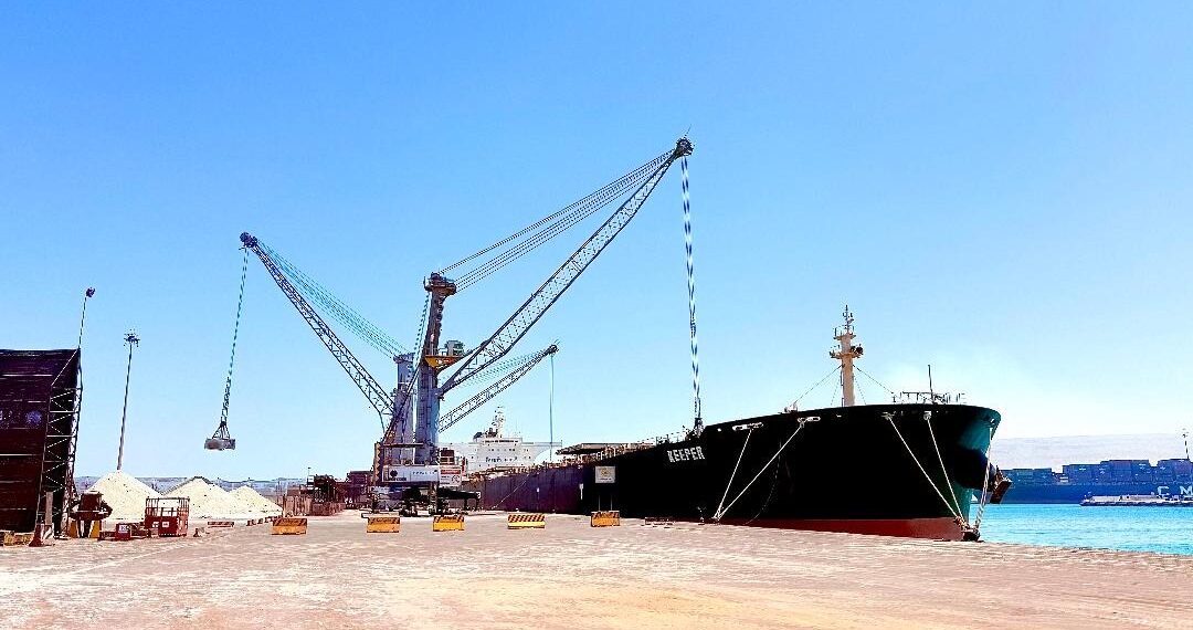 دي بي ورلد – مصر تُنجز مناولة أكبر سفينة على الإطلاق لنقل شوائب صهر المعادن