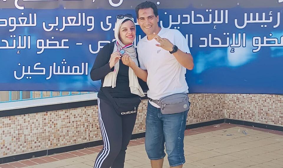 راندا هشام تحصد برونزية 50 متر زعانف في بطولة القاهرة للسباحة للماسترز