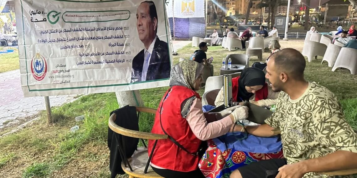 حملة «100 يوم صحة» تقدم 26 مليونًا و742 ألف خدمة طبية مجانية خلال 17 يومًا