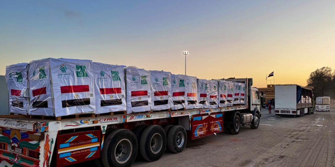 “مصر الخير” تقدم 3 ألاف شاحنة مساعدات إغاثية للأشقاء في غزة