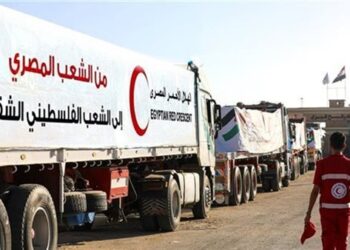 الهلال الأحمر المصري يدفع أكثر من 85 ألف سلة غذائية في قافلة «زاد العزة» الـ 18 إلى غزة