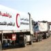 الهلال الأحمر المصري يدفع أكثر من 85 ألف سلة غذائية في قافلة «زاد العزة» الـ 18 إلى غزة