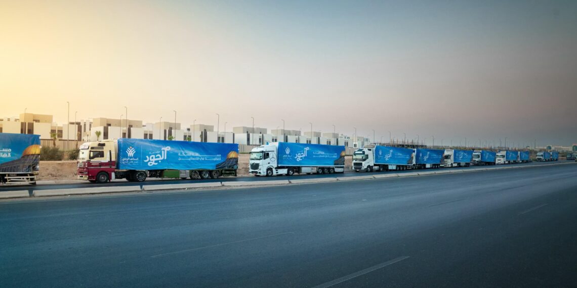 مؤسسة الجود تطلق القافلة الاغاثية الـ 11 لغزة بـ 26 الف كرتونة مواد غذائية