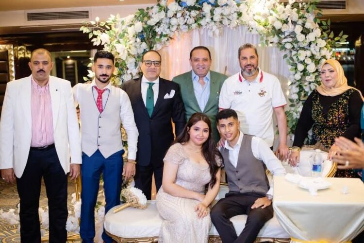 ياسر جمعة يهنئ الدكتورة أماني الموجي والمهندس عماد النجار بخطوبة نجلهما محمد