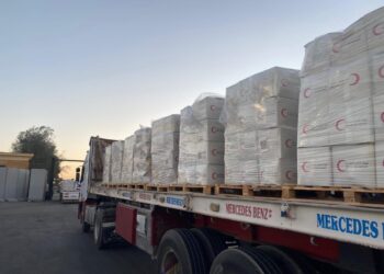 الهلال الأحمر يرسل 10 آلاف طن مساعدات وبترول إلى غزة عبر قافلة «زاد العزة» الـ59