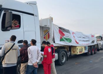 الهلال الأحمر المصري يدفع بـ 280 ألف سلة غذائية ومستلزمات إغاثية عبر قافلة «زاد العزة» الـ 68 إلى غزة