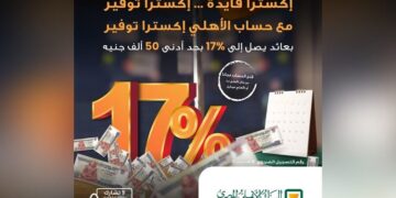 البنك الأهلي المصري يطلق حساب الأهلي إكسترا بعائد يصل إلى 17% سنويًا