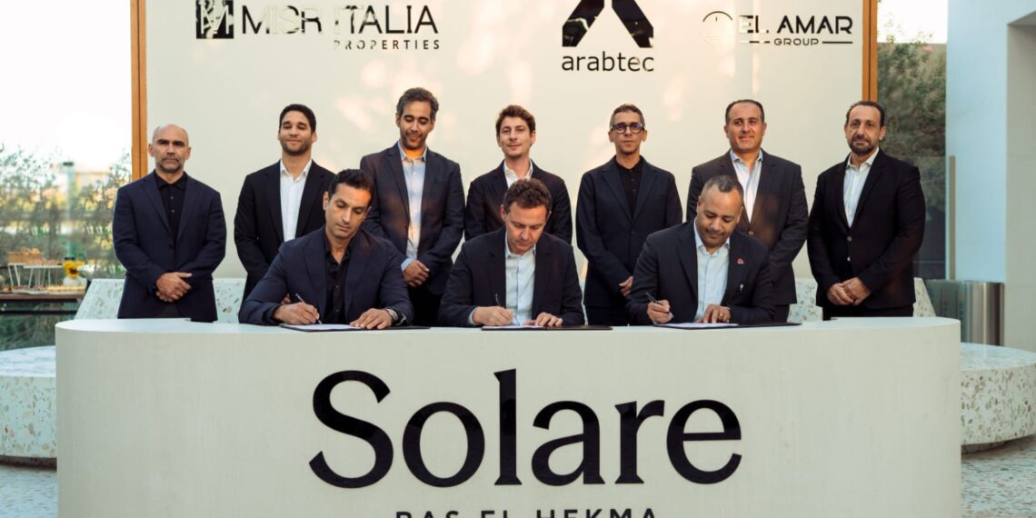 مصر إيطاليا تتحالف مع أرابتك والعمار لتسريع الأعمال الإنشائية في سولاري رأس الحكمة
