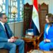 وزيرة التنمية المحلية ومحافظ الفيوم يستعرضان تقدم أعمال إعادة التوازن البيئي ببحيرة قارون