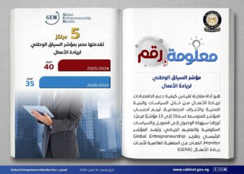 مصر تتقدم 5 مراكز في مؤشر السياق الوطني لريادة الأعمال 2026/2025