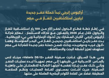أركيوس إنرجي تبدأ حملة حفر جديدة لبئرين استكشافيين للغاز في مصر