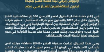 أركيوس إنرجي تبدأ حملة حفر جديدة لبئرين استكشافيين للغاز في مصر