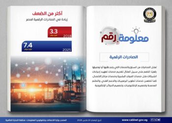 مصر تضاعف صادراتها الرقمية إلى 7.4 مليار دولار خلال 7 سنوات