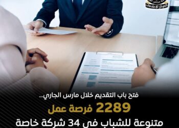 وزارة العمل تعلن عن فرص عمل جديدة بعدد من المحافظات في تخصصات متنوعة