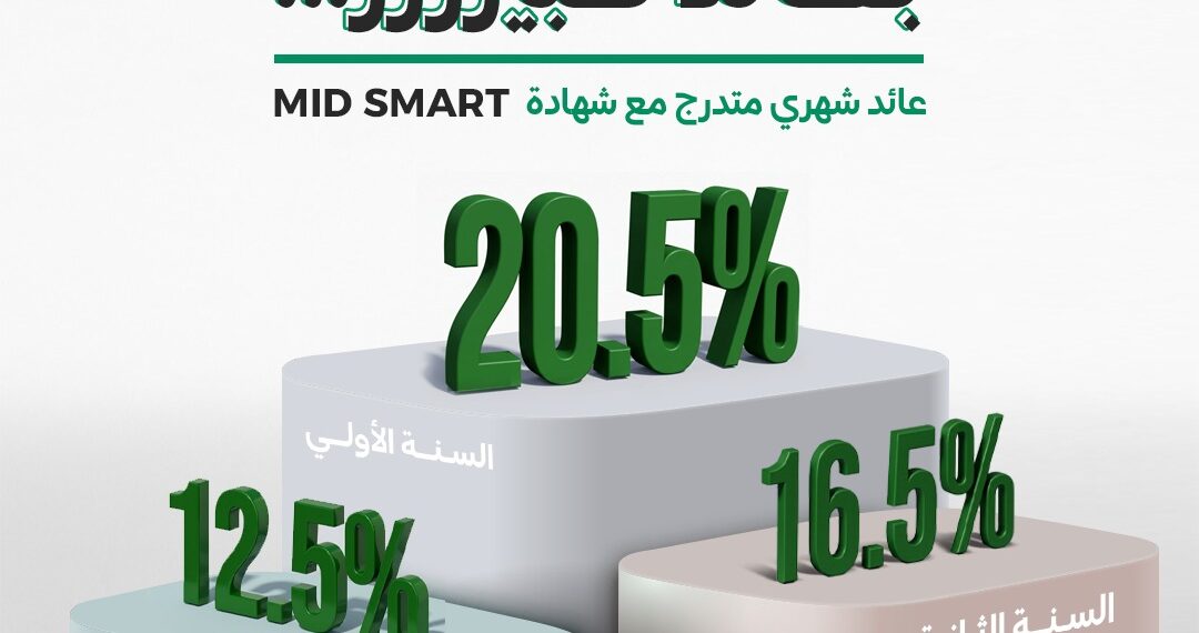 ميدبنك يطرح شهادة MID SMART بعائد سنوي متناقص .. تفاصيل