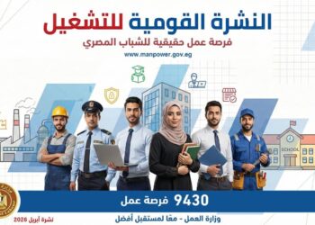 وزارة العمل تعلن 9430 فرصة وظيفية عبر 42 شركة خاصة
