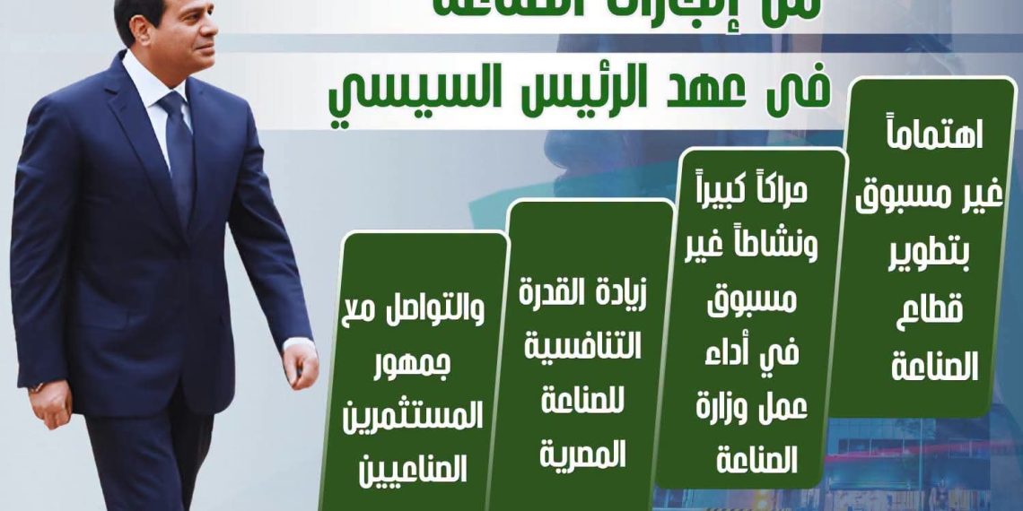 وزارة الصناعة تستعرض حصاد 12 عامًا من تطوير القطاع الصناعي
