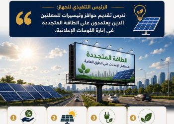 «القومي لتنظيم الإعلانات» يبحث التوسع في استخدام الطاقة المتجددة لإنارة اللوحات الإعلانية