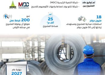مشروع مصري سعودي لإنتاج الكلادينج ورولات الألومنيوم بالسخنة