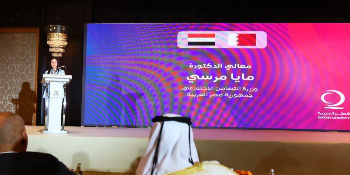 مايا مرسي تشهد افتتاح مكتب قطر الخيرية في مصر